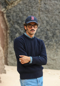 Back in stock ! Pull Militaire Lambswool Navy