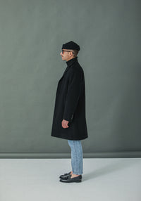 Manteau Long - Laine & Cachemire Noir
