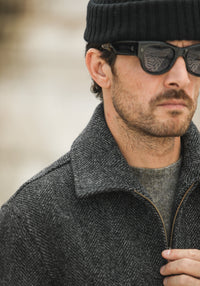 Veste Aviator Laine Chevrons - Grey