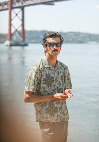 Chemise Camp Collar Bandana Khaki