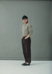 Jean Velours Olive-Brown - Comfort Fit