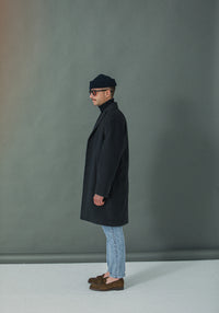 Manteau Long - Laine & Cachemire Navy