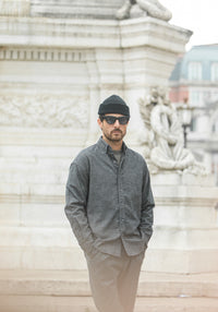 Chemise Flanelle Gris chiné - New Modern Fit