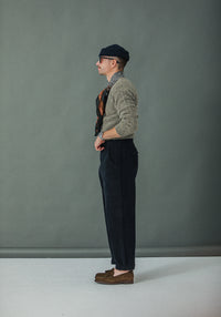 Chino Militaire Velours Navy - Comfort Fit