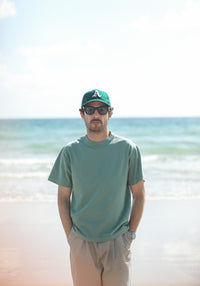 Tee-Shirt Comfort Acid Wash Light Green