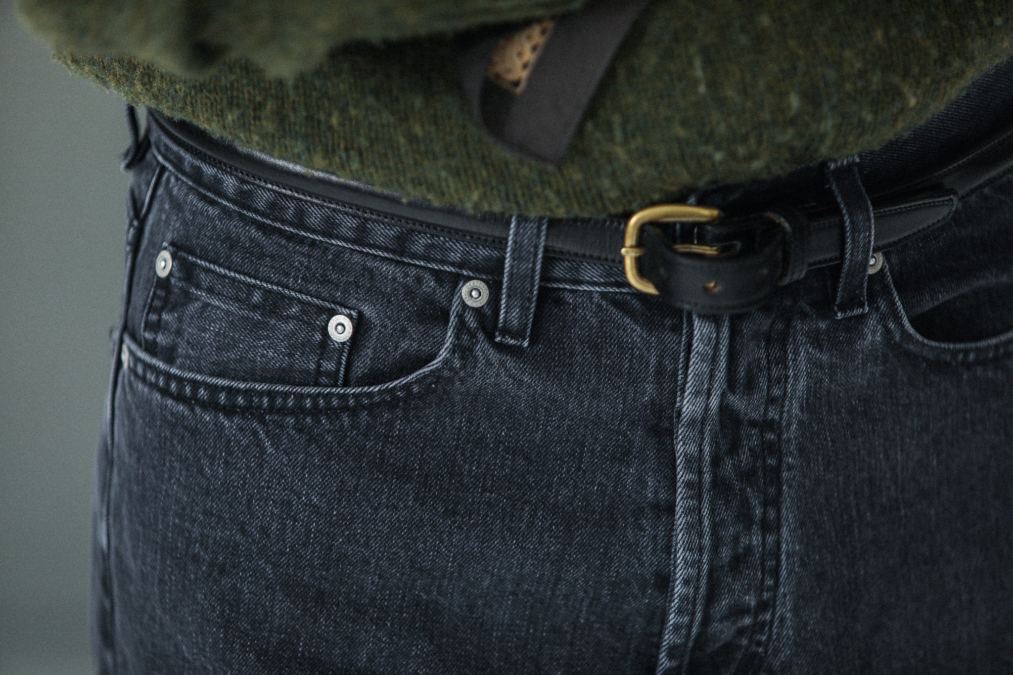 Jean Selvedge Noir Stonewash -  Comfort Fit