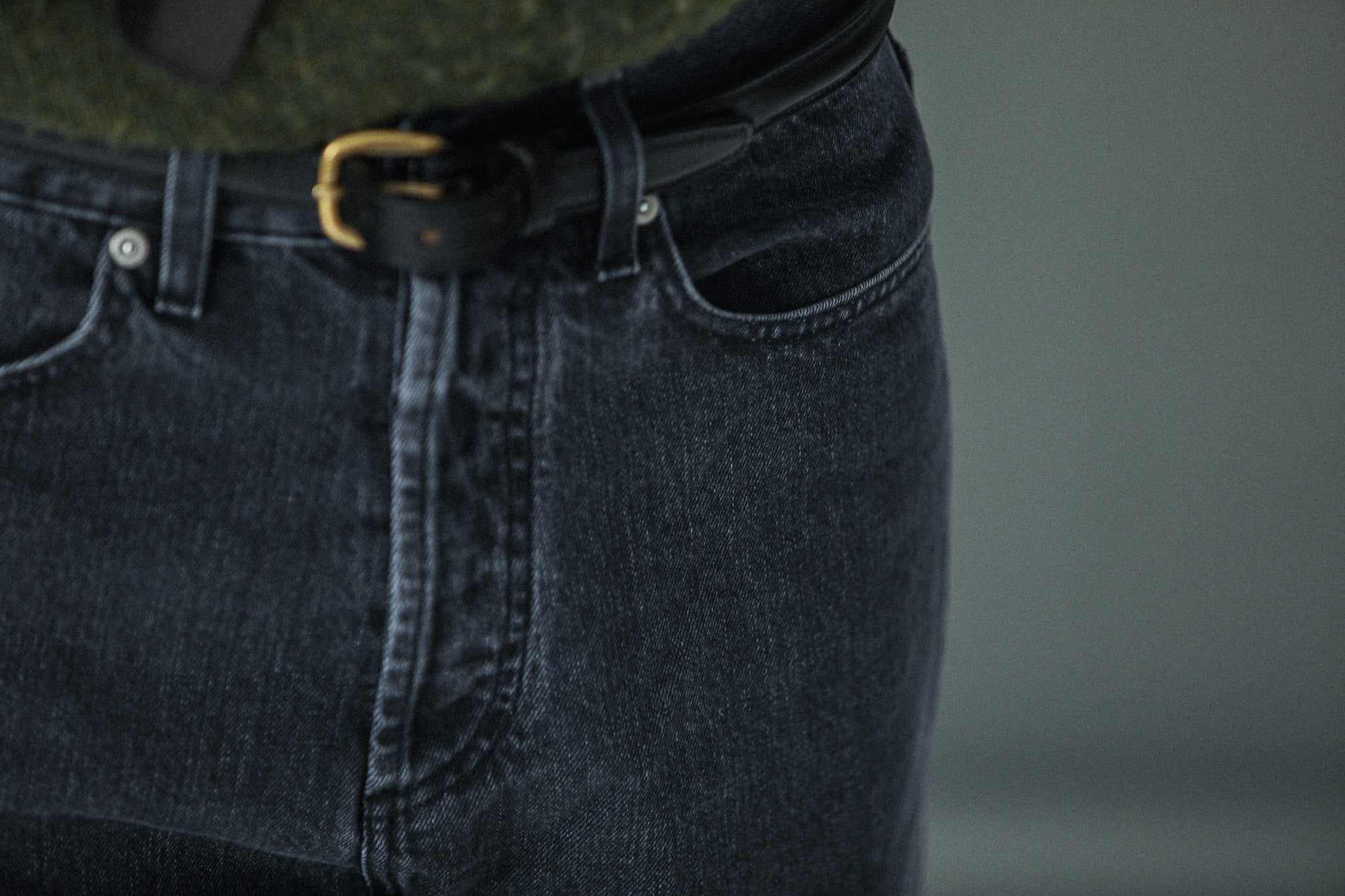Jean Selvedge Noir Stonewash -  Comfort Fit