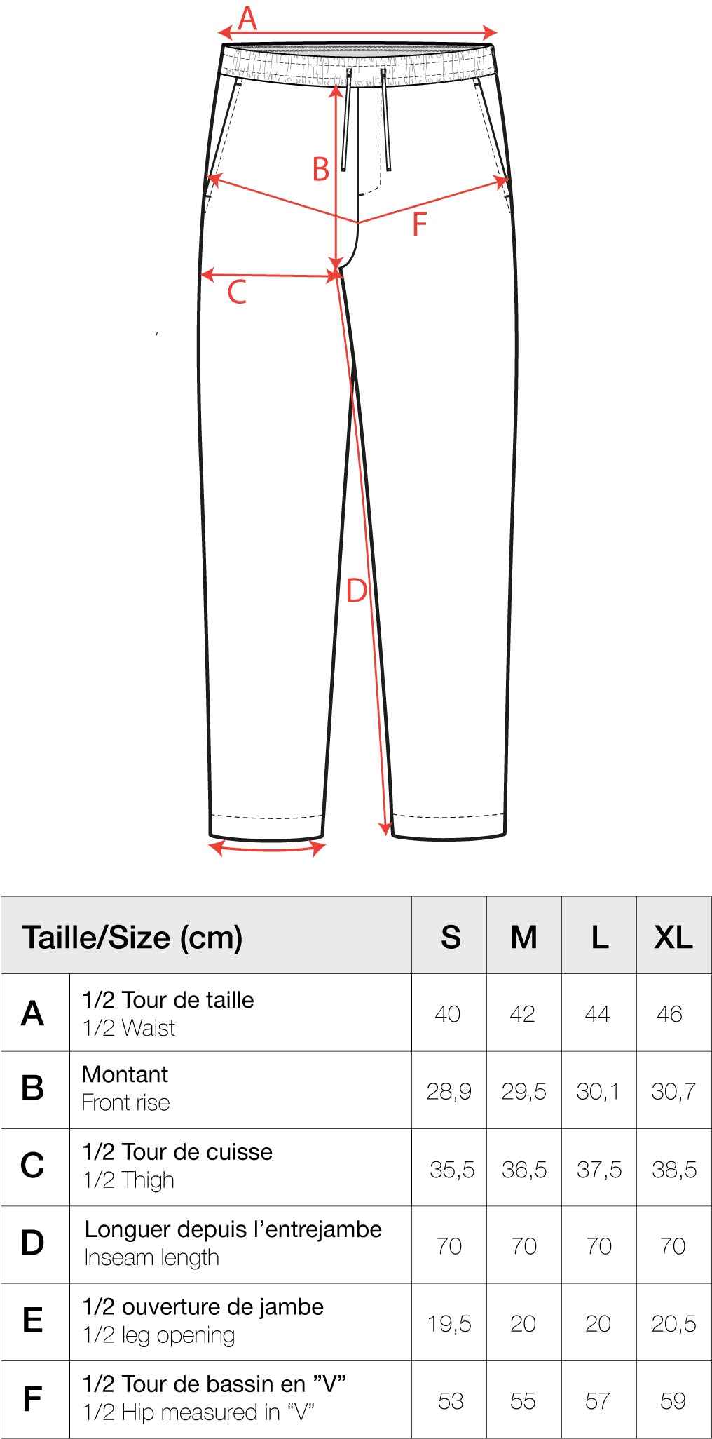 Guide des tailles