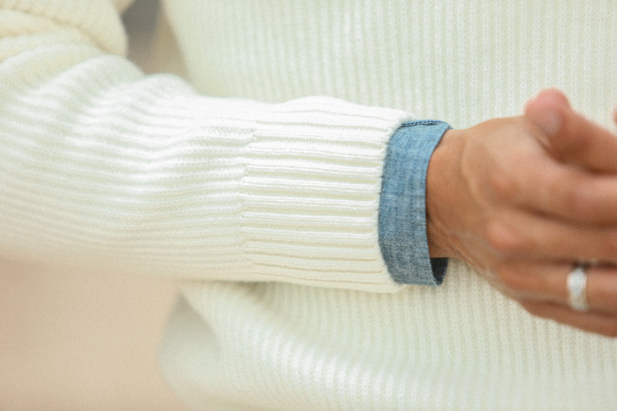Back in stock ! Pull Militaire Lambswool Crème