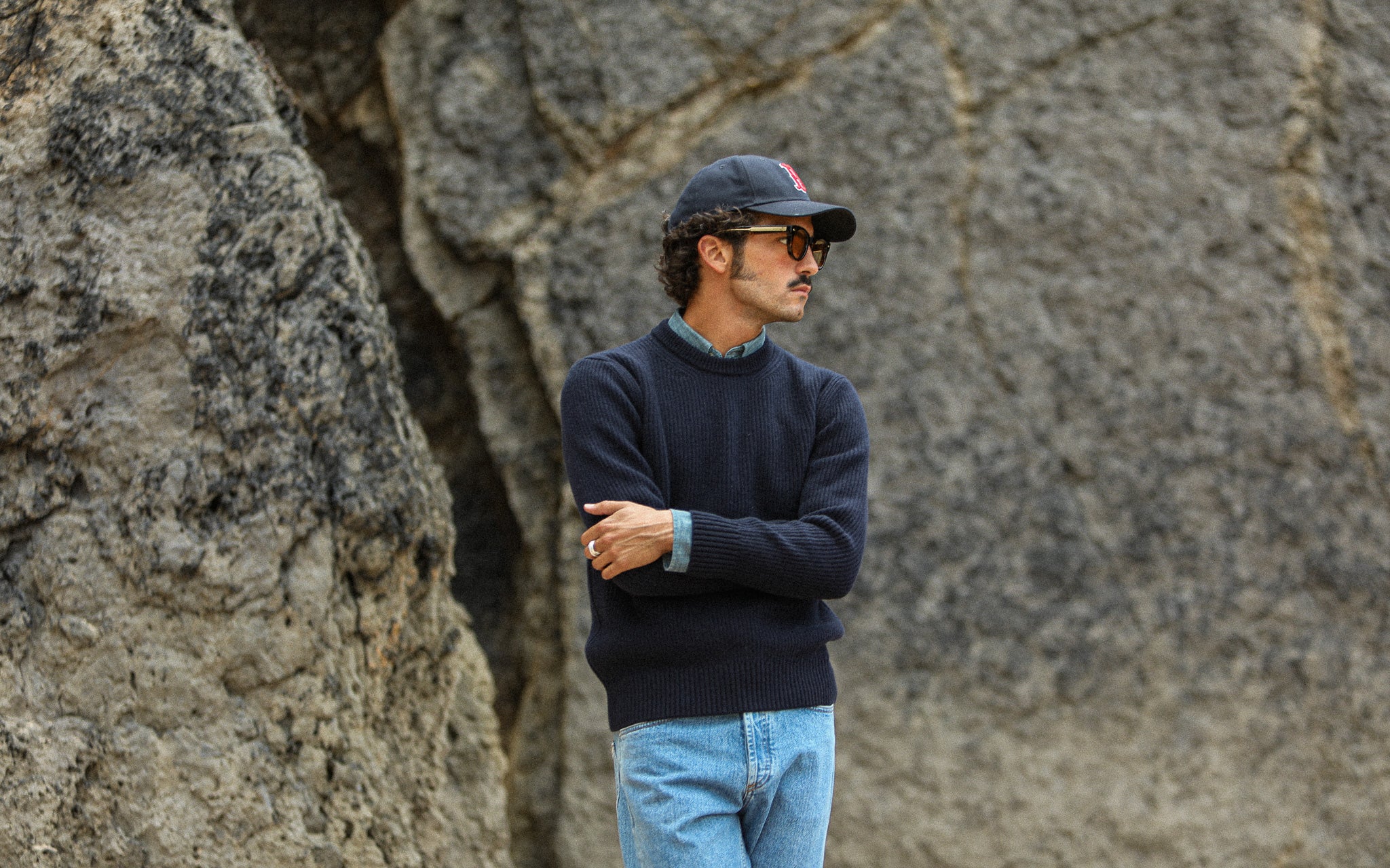 Back in stock ! Pull Militaire Lambswool Navy