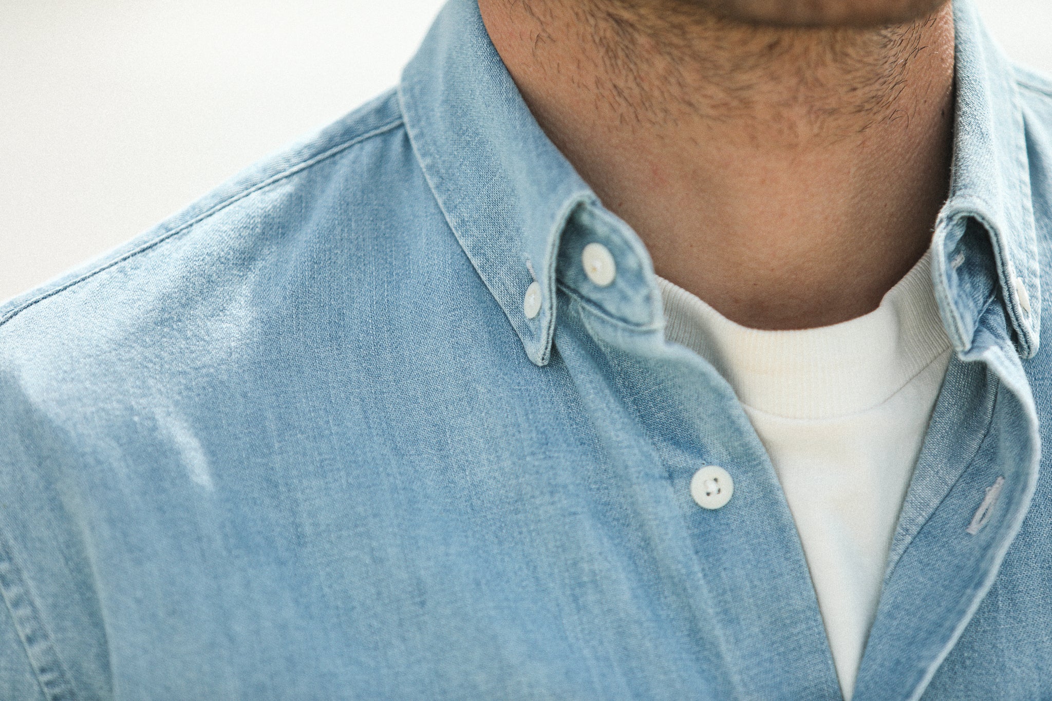 Chemise Denim Japonais Bleach - Rétro Fit