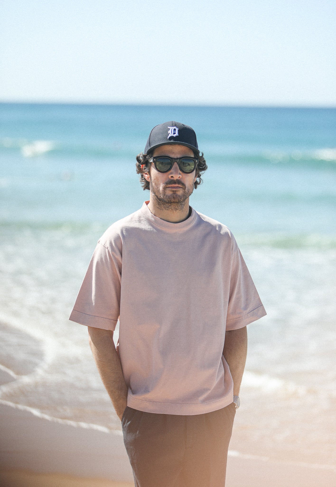 Tee-Shirt Oversize Acid Wash Faded Pink