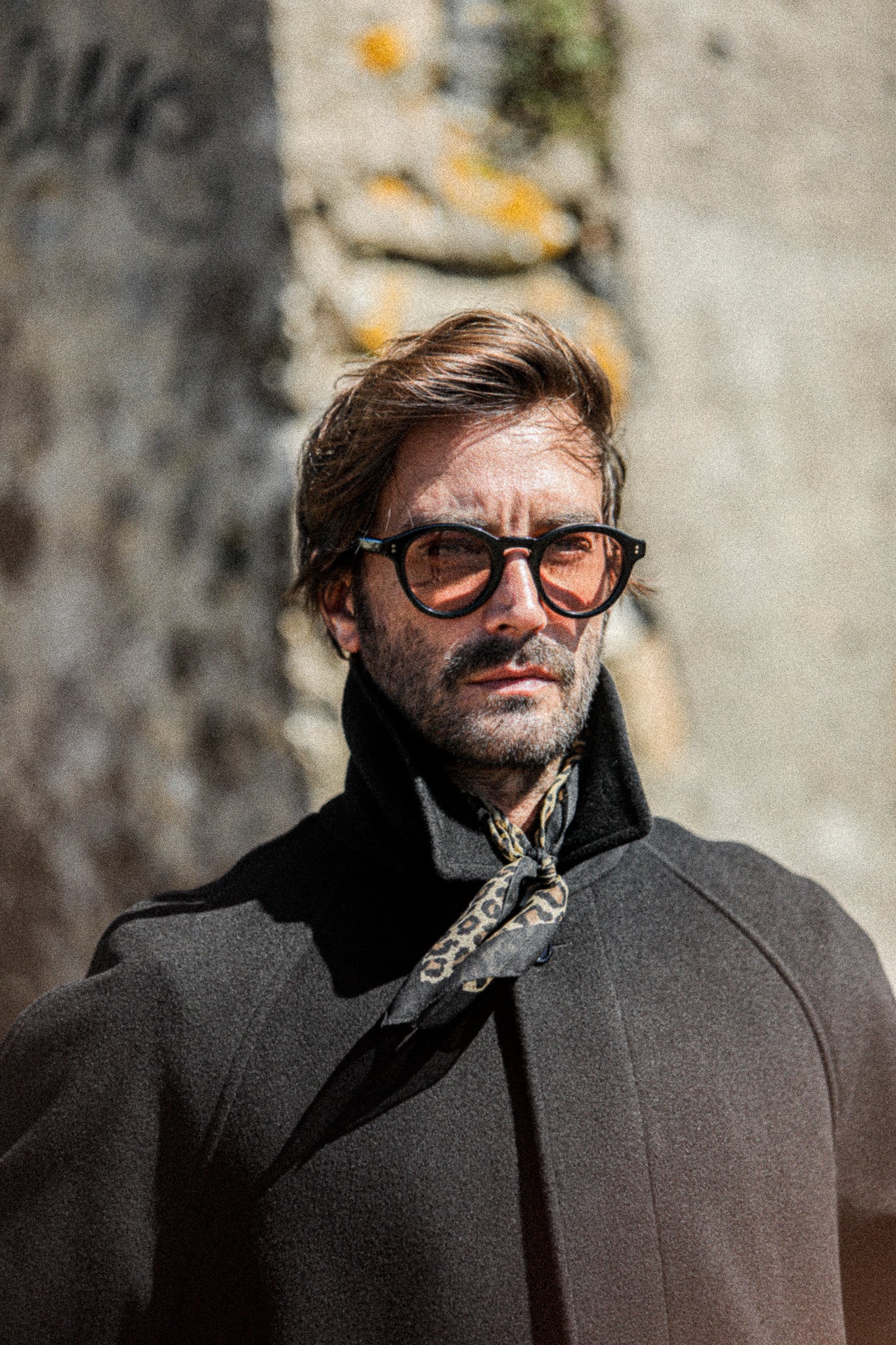 Manteau Balmaccan Laine & Cachemire Noir
