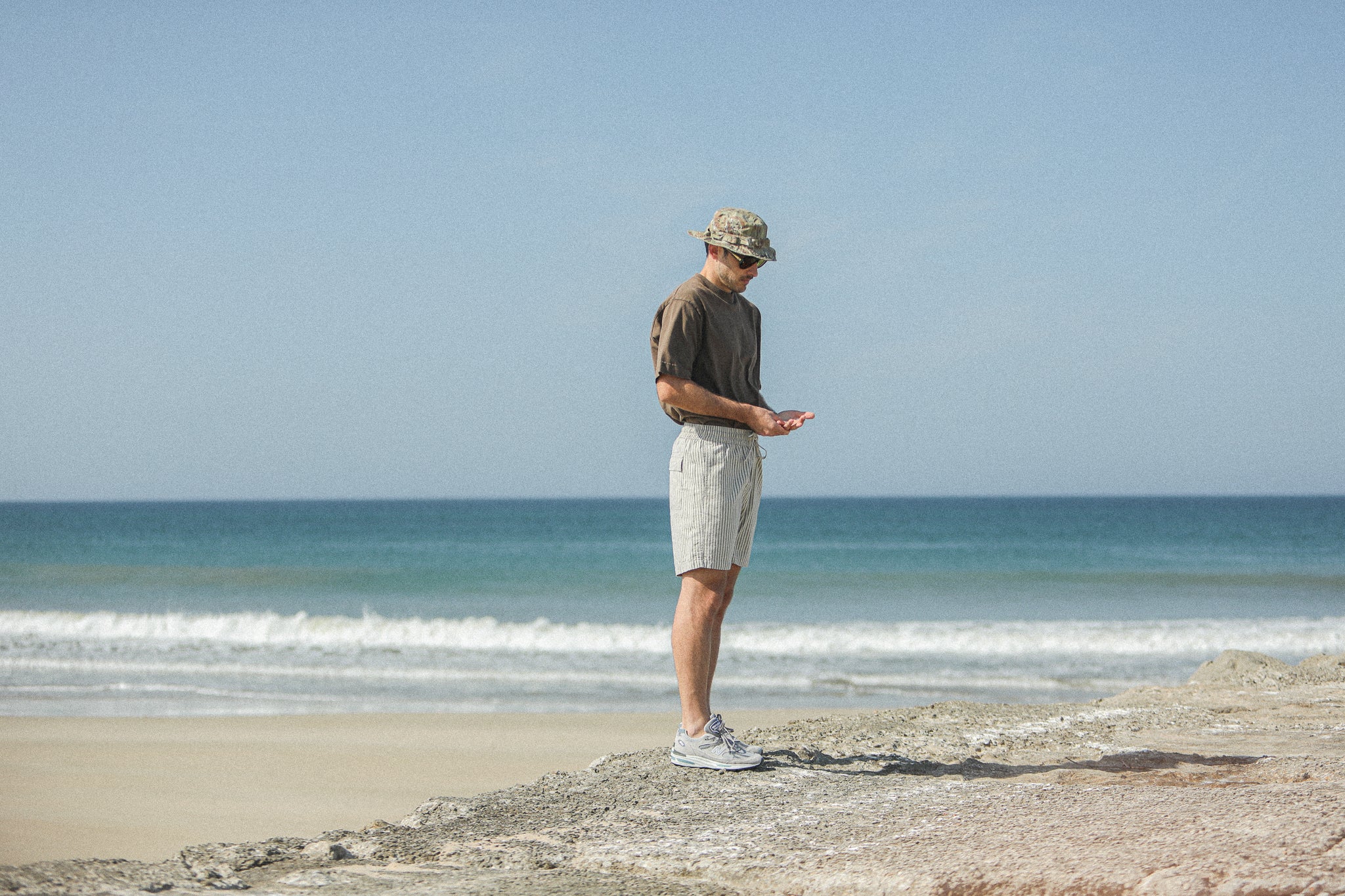 Beach Short - Rayures Beige