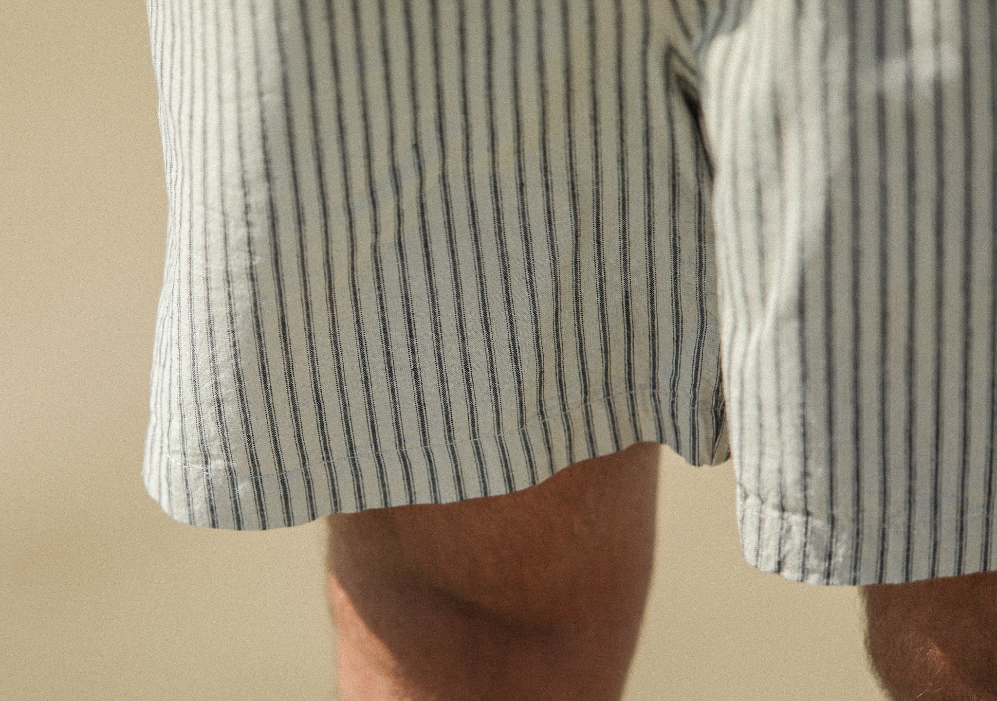 Beach Short - Rayures Beige