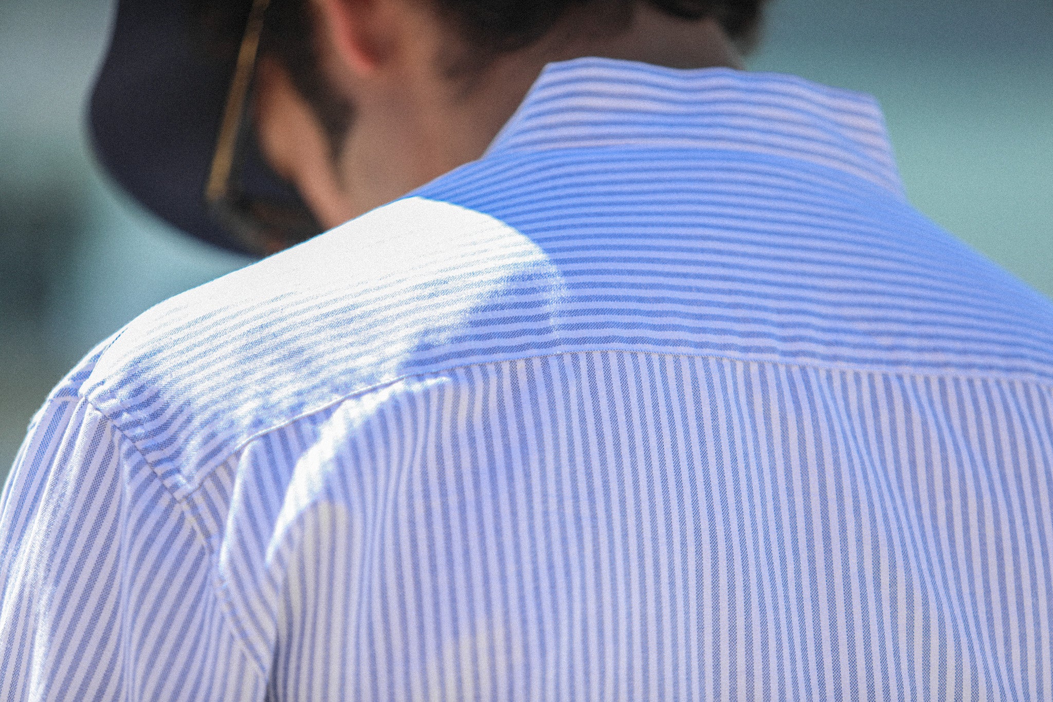 Cardigan Shirt Oxford Stripes