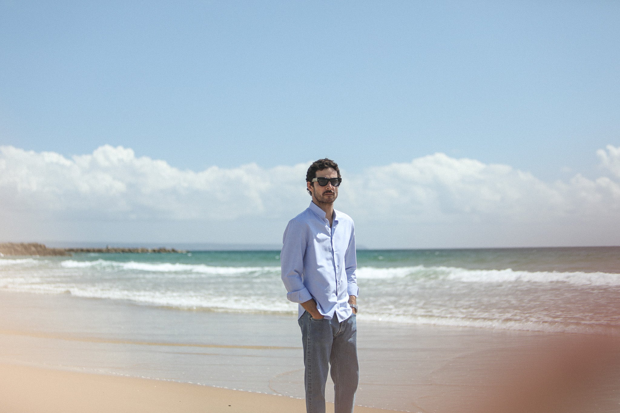Chemise Oxford Bleu - Col Tailleur