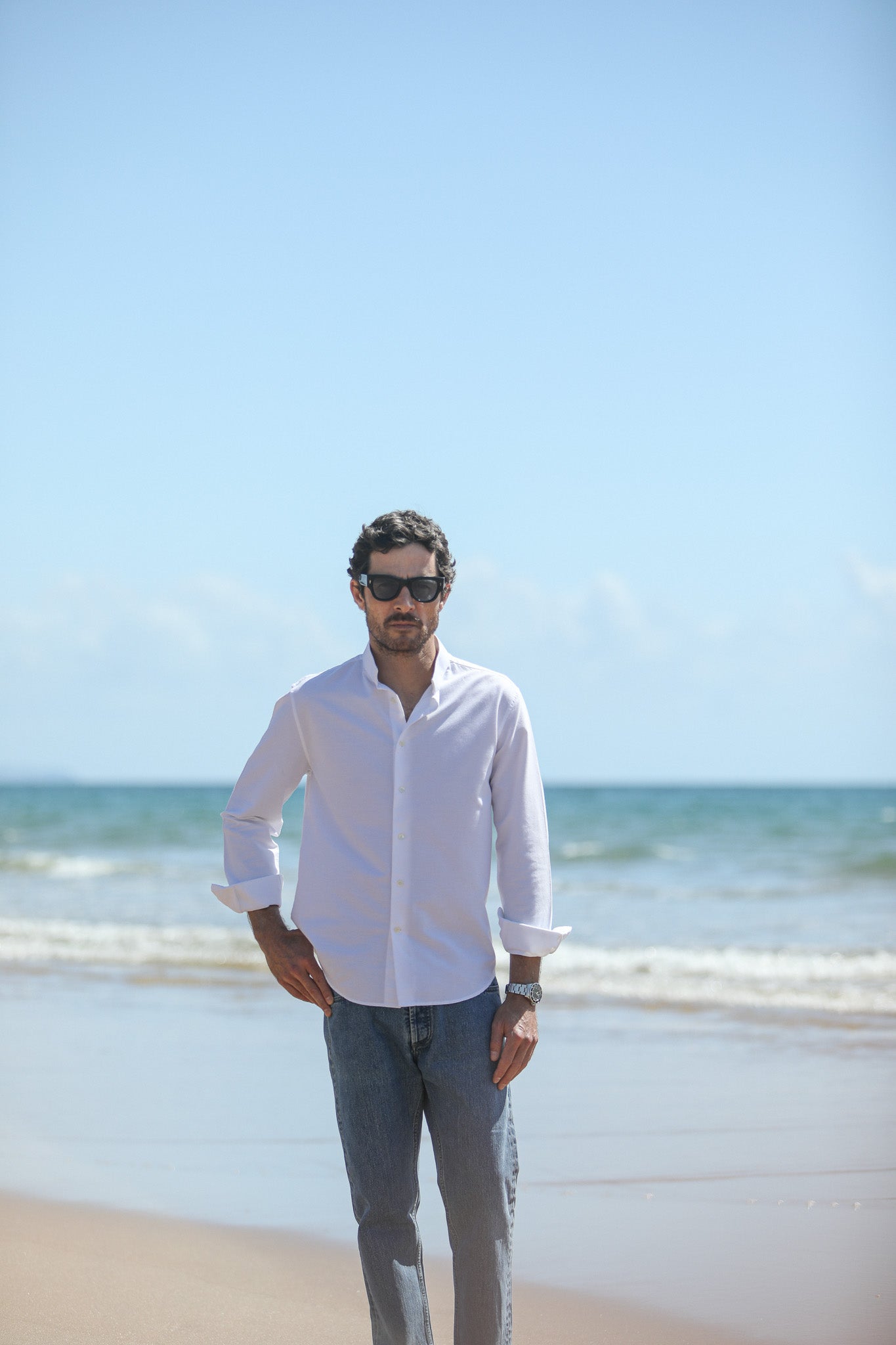 Chemise Oxford Blanc - Col Tailleur