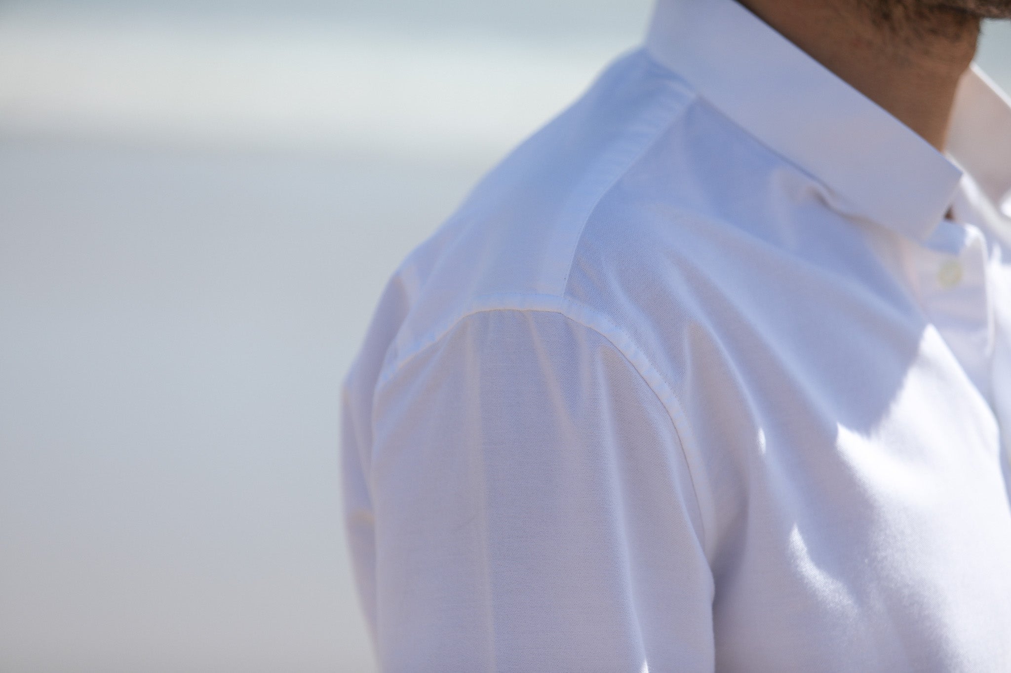 Chemise Oxford Blanc - Col Tailleur