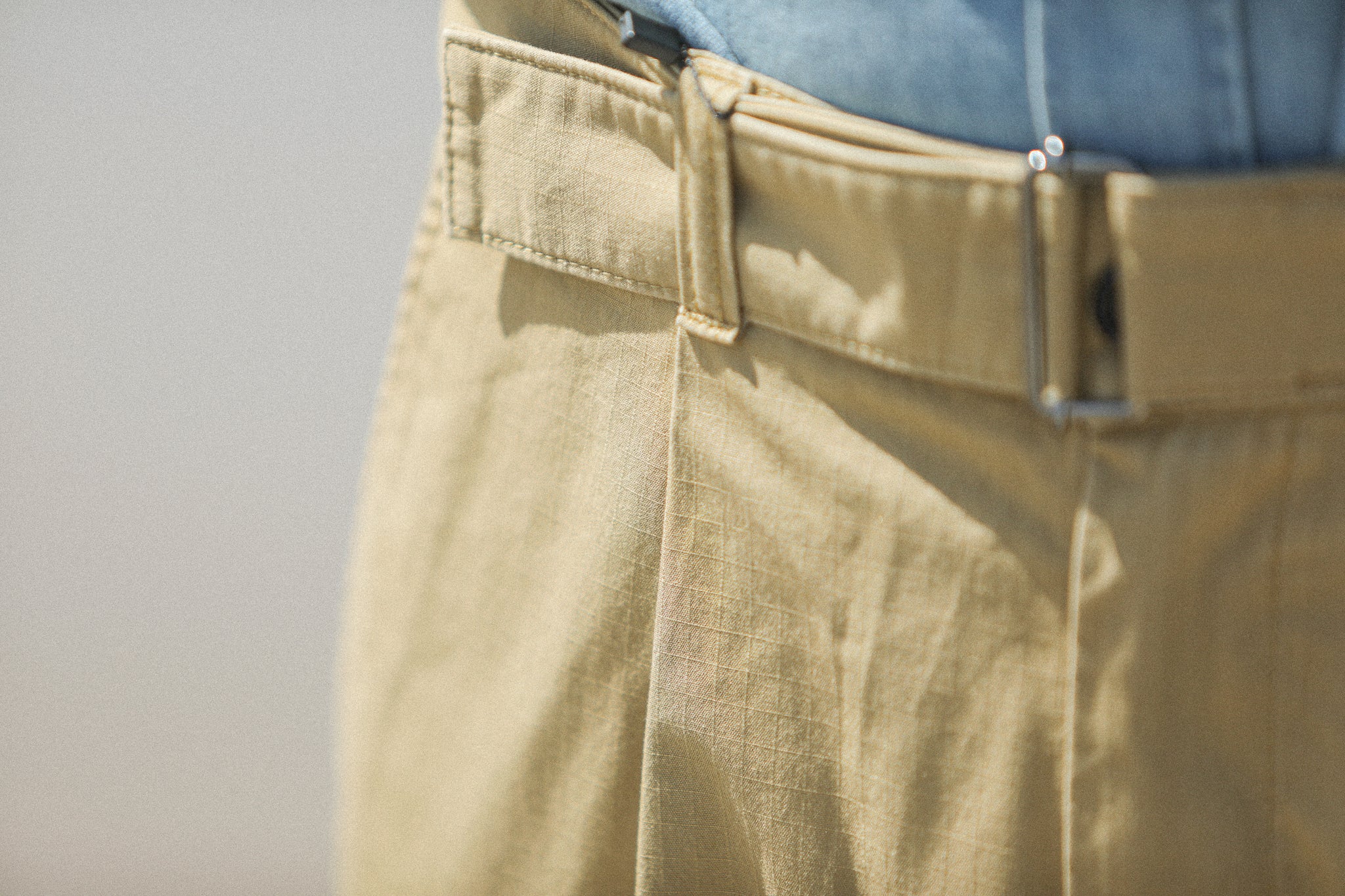 Chino Militaire Pince - Ripstop Japonais Beige