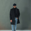 Manteau Long - Laine & Cachemire Navy