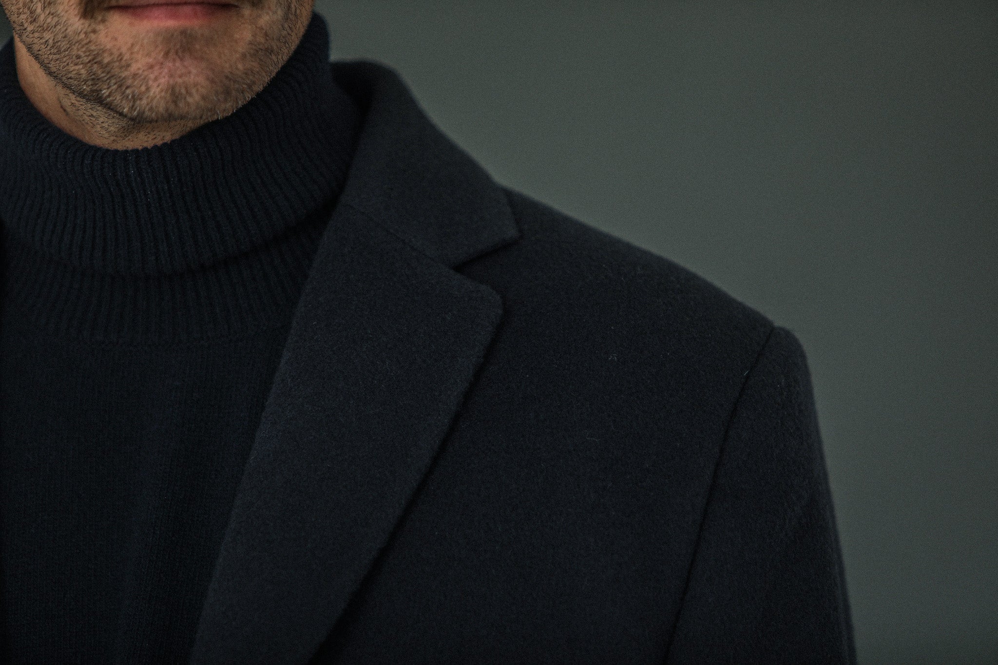 Manteau Long - Laine & Cachemire Navy