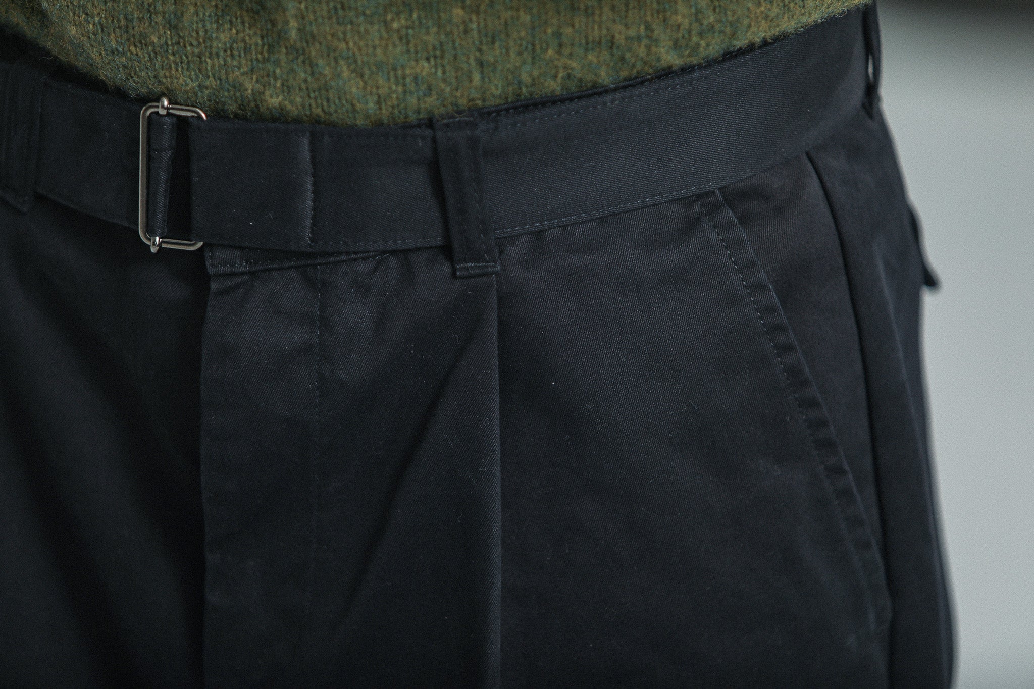 Chino Militaire Pince Simple Black - Comfort Fit