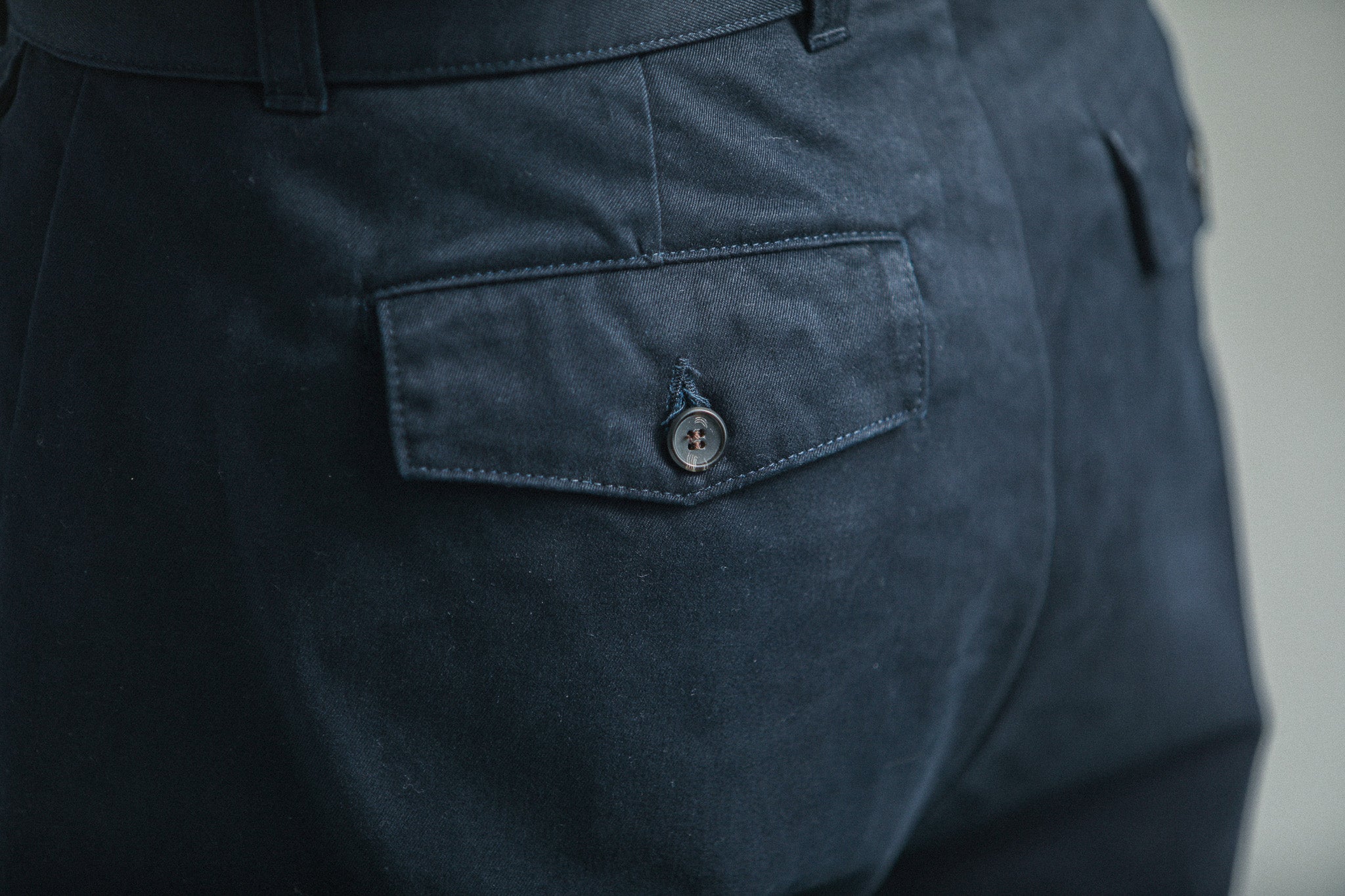 Chino Militaire Pince Simple Navy - Comfort Fit