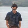 Camp Collar Japanese Polka Dot Navy