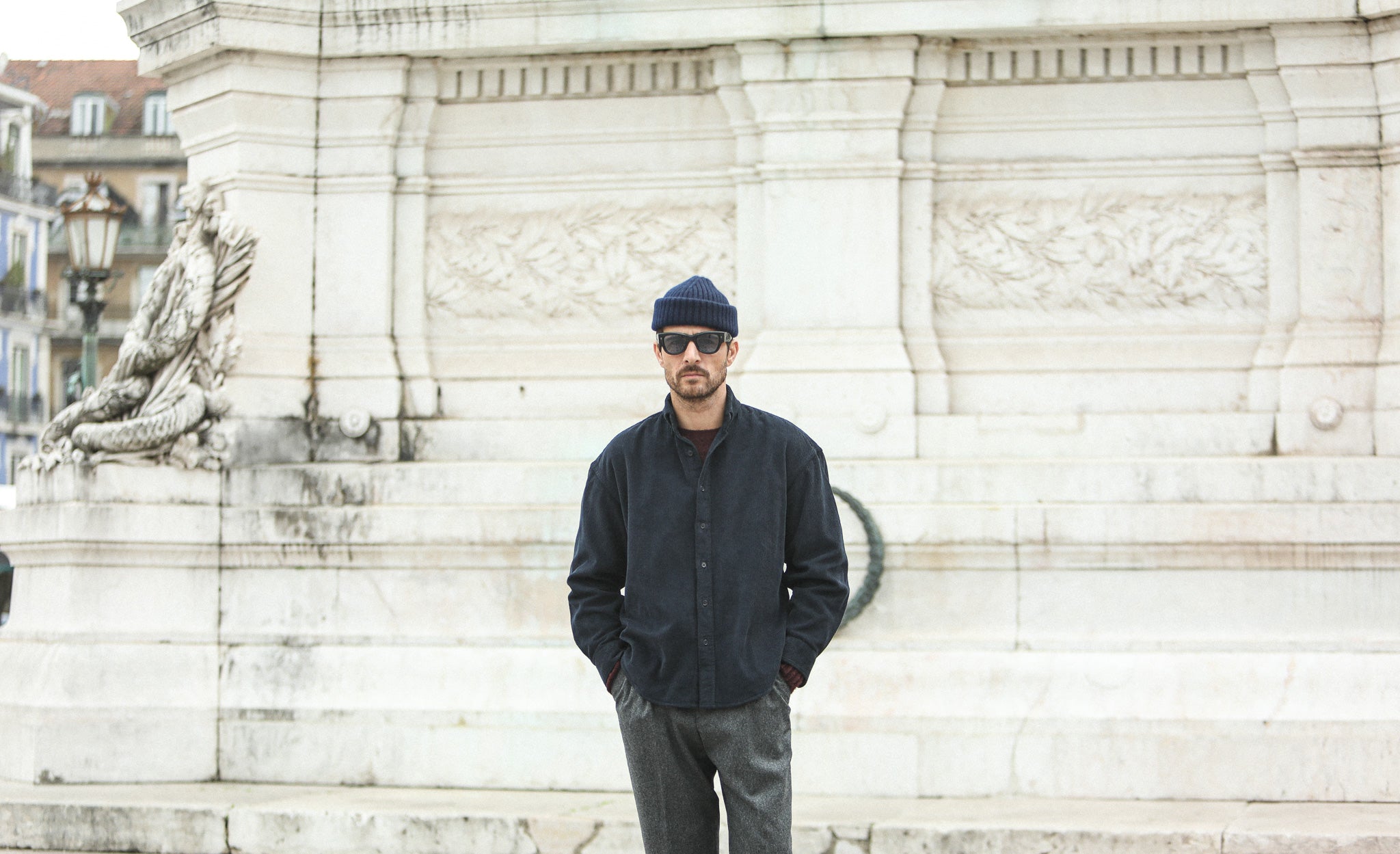 Surchemise Velours Navy - New Modern Fit