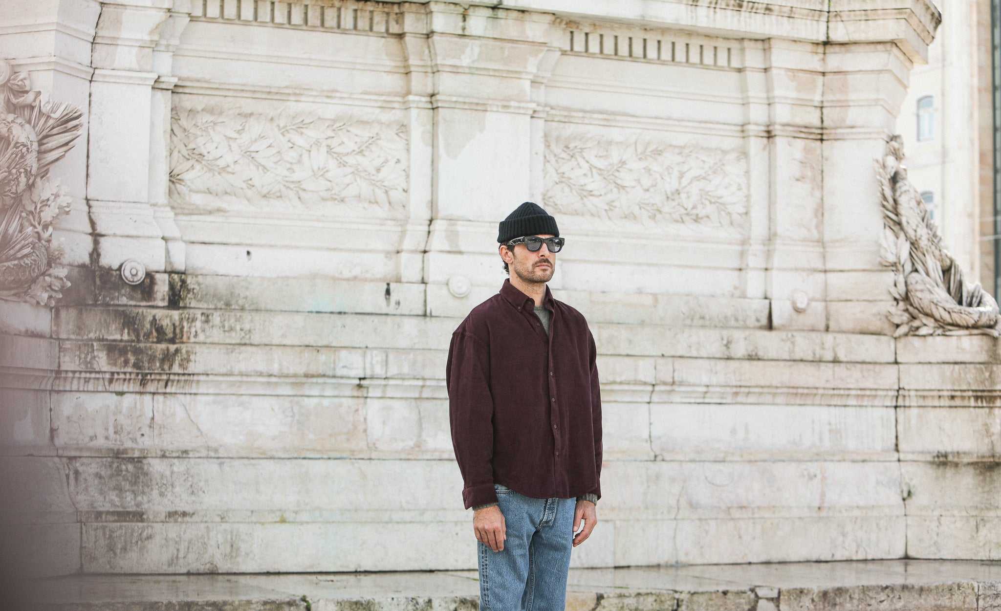 Surchemise Velours Bordeaux Purple - New Modern Fit