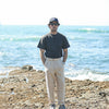 Chino Militaire Double Pince Lin Beige - Confort Fit