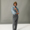 Pantalon Flanelle Double Pince - Gris Foncé