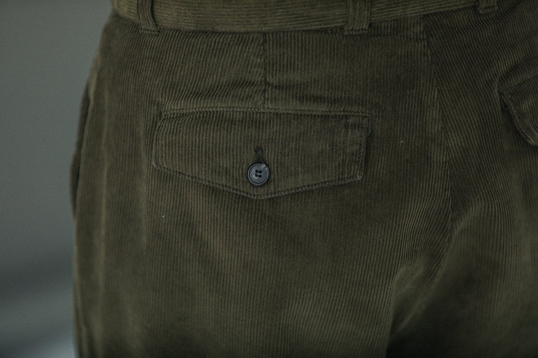 Chino militaire Velours Khaki - Comfort Fit