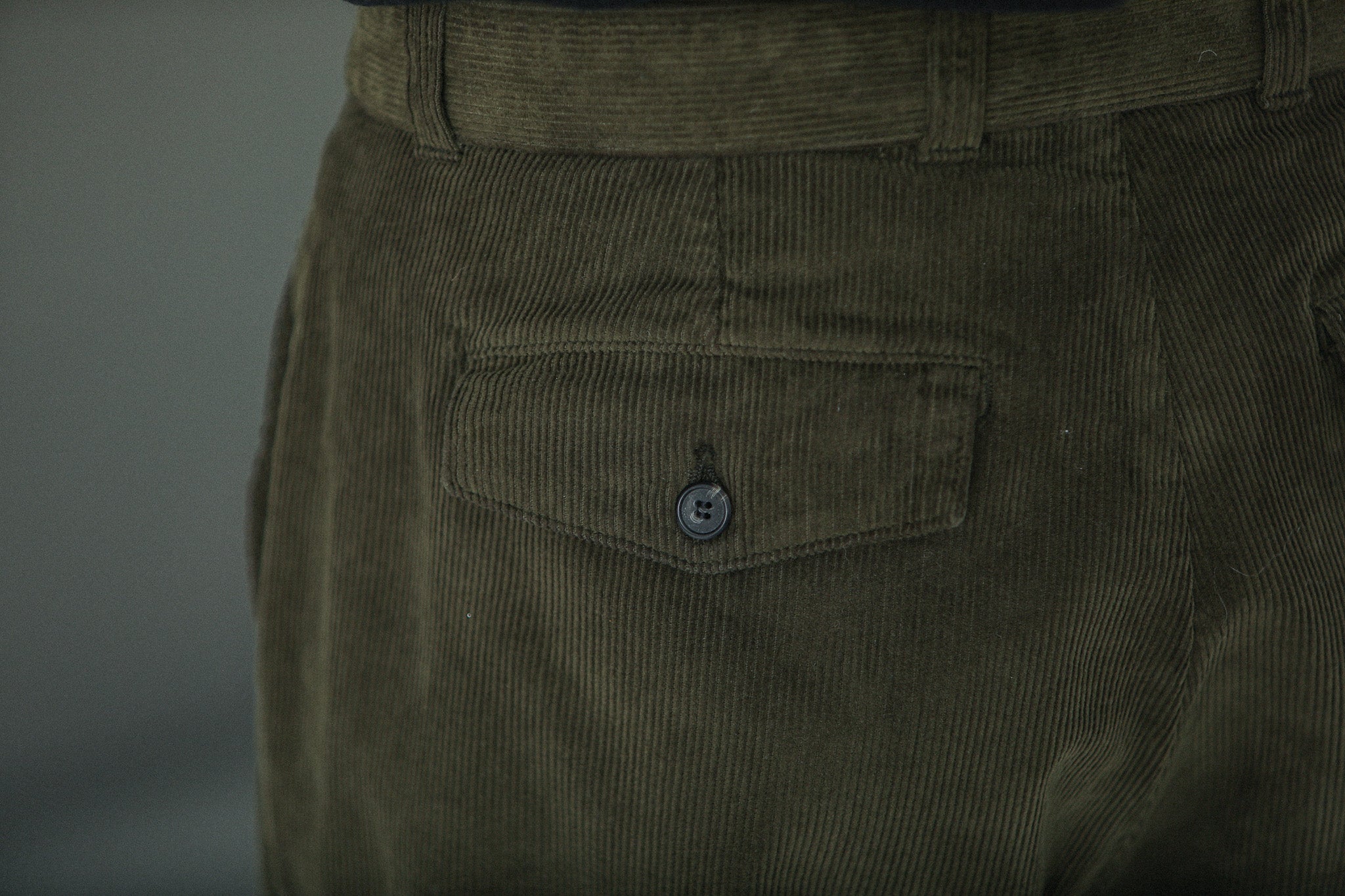 Chino militaire Velours Khaki - Comfort Fit