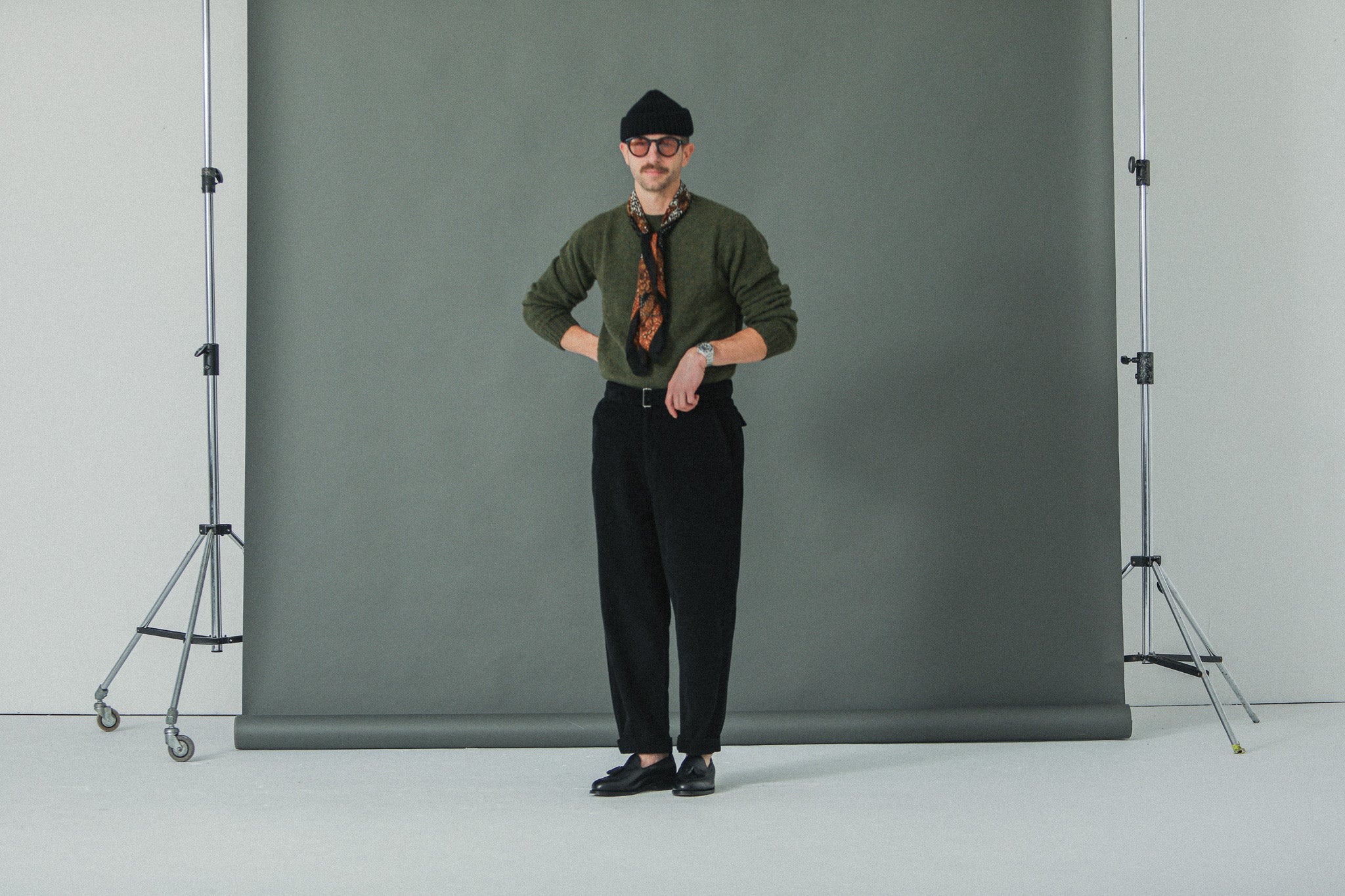 Military Pant Velours Noir - Comfort Fit