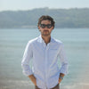 Chemise Oxford Rayures Blue & Green - Retro Fit
