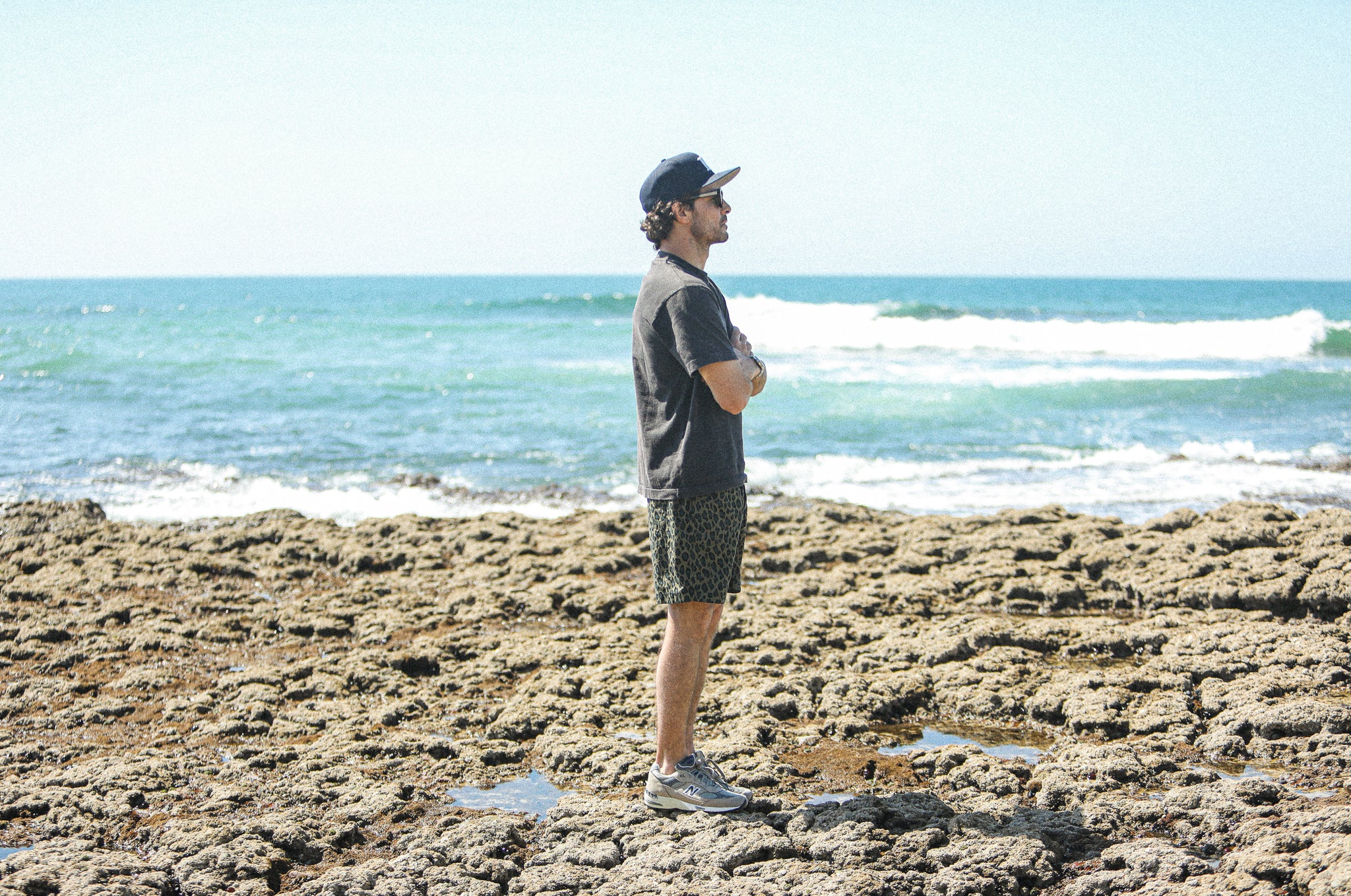 Beach Short - Leopard Japonais Khaki