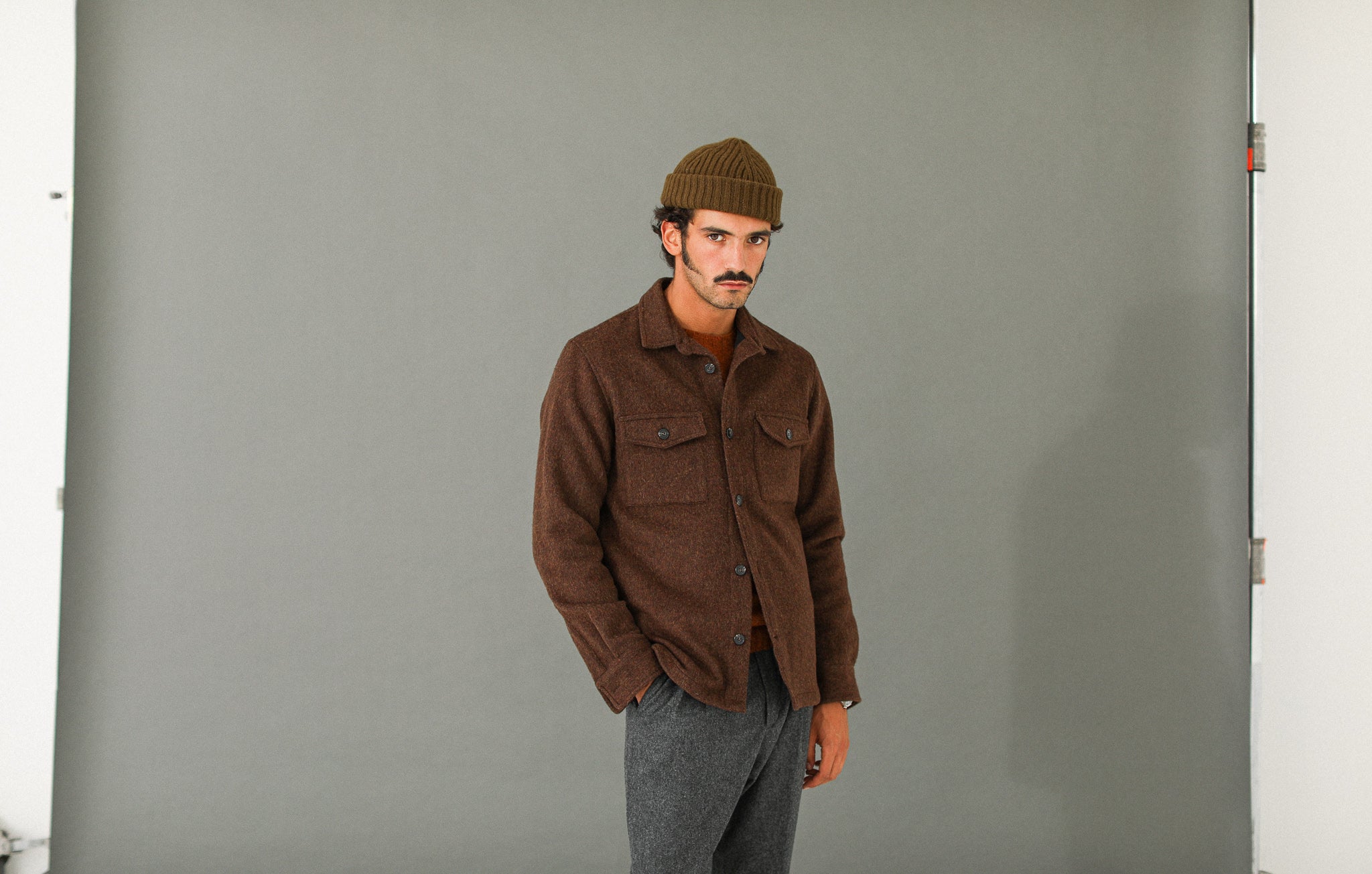 Surchemise Laine Mérinos Rouille - New Fit