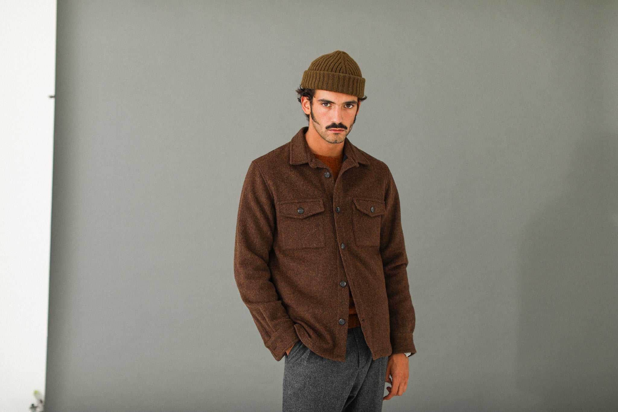 Surchemise Laine Mérinos Rouille - New Fit
