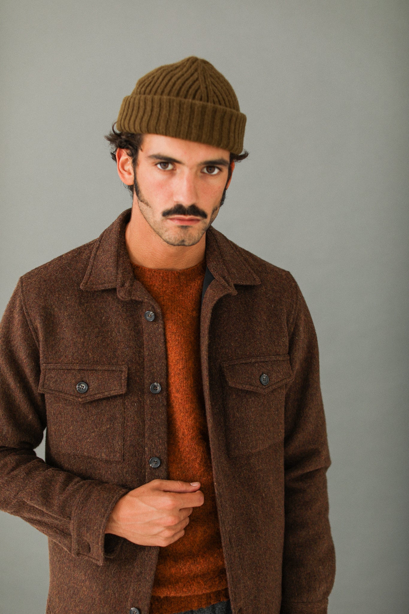 Surchemise Laine Mérinos Rouille - New Fit