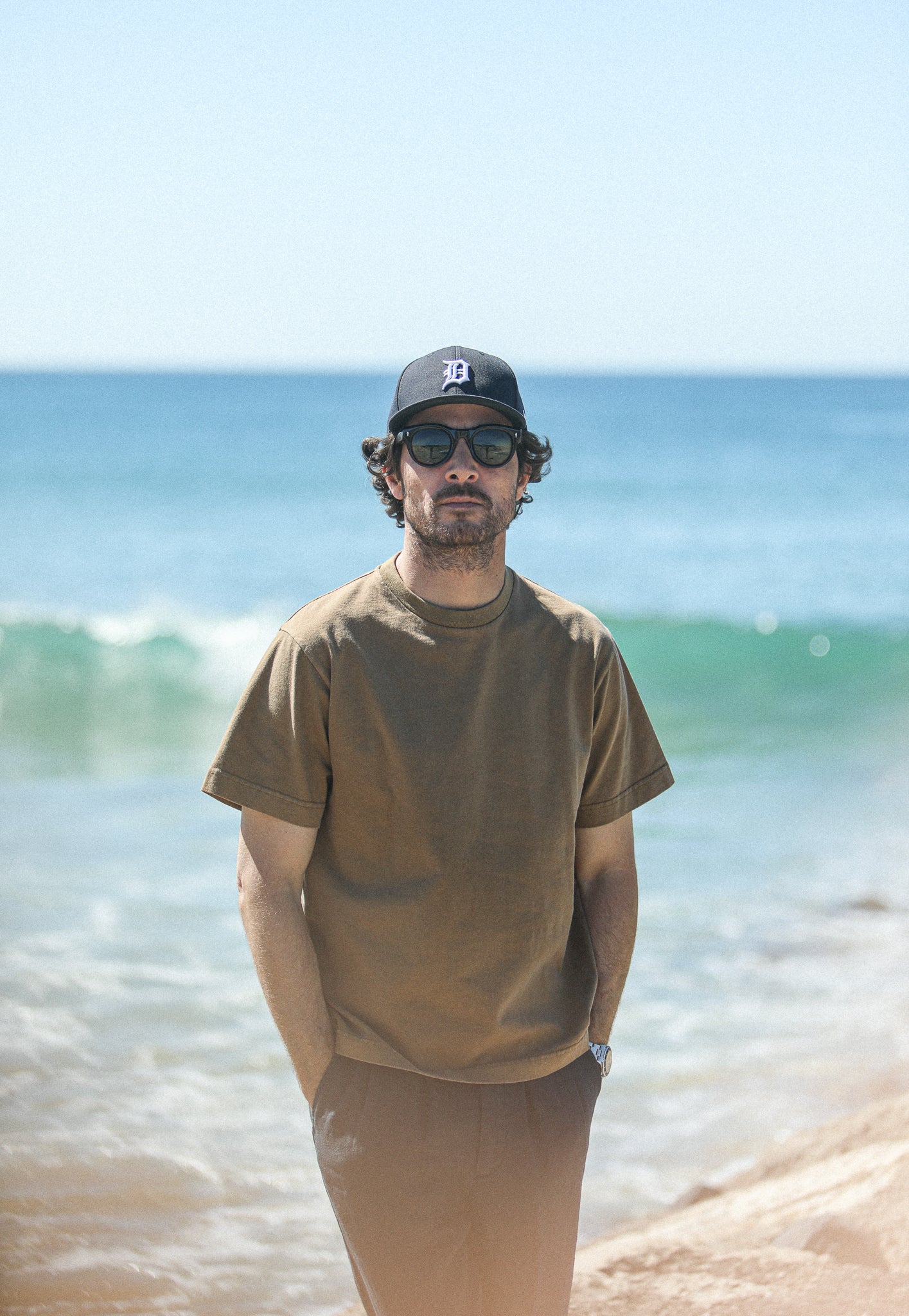Tee-Shirt Confort Acid Wash Cognac