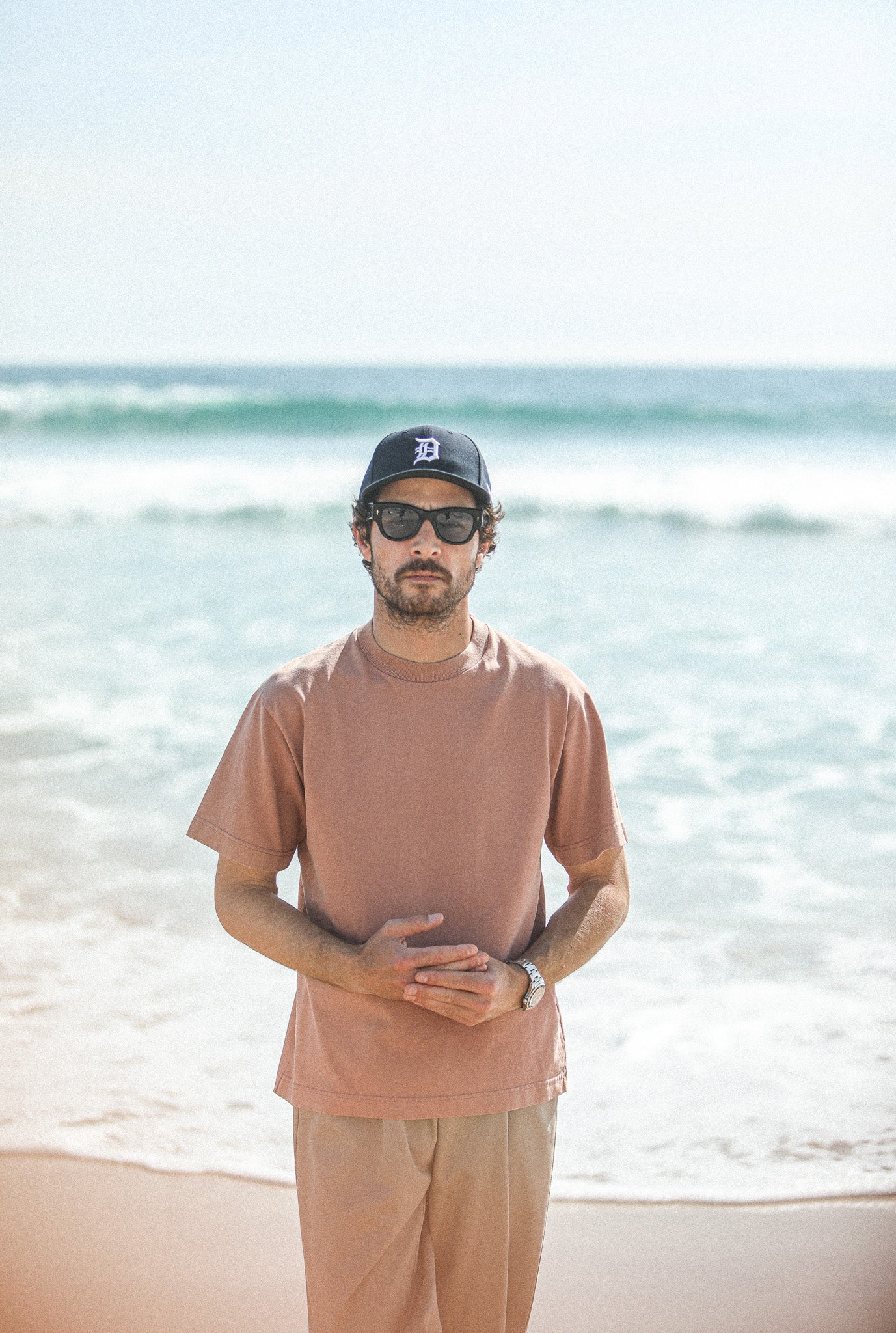 Tee-Shirt Comfort Acid Wash Rose Dust
