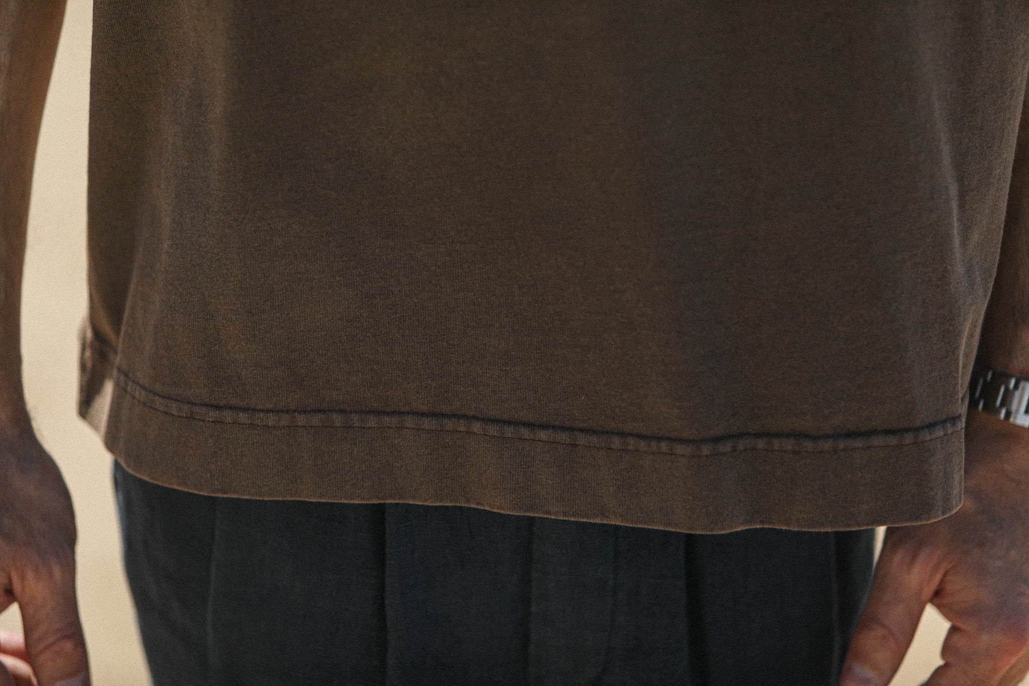Tee-Shirt Oversize Acid Wash Cappuccino
