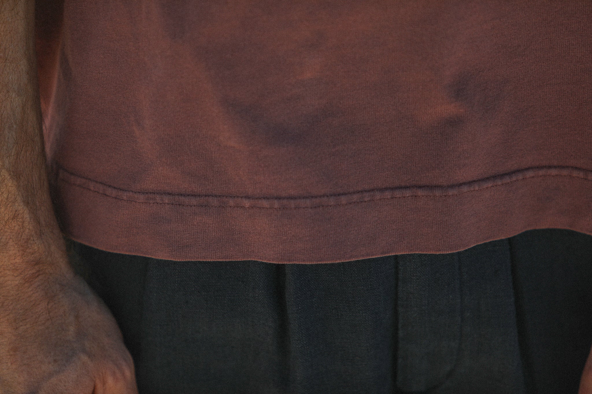 Tee-Shirt Oversize Acid Wash Dark Plum