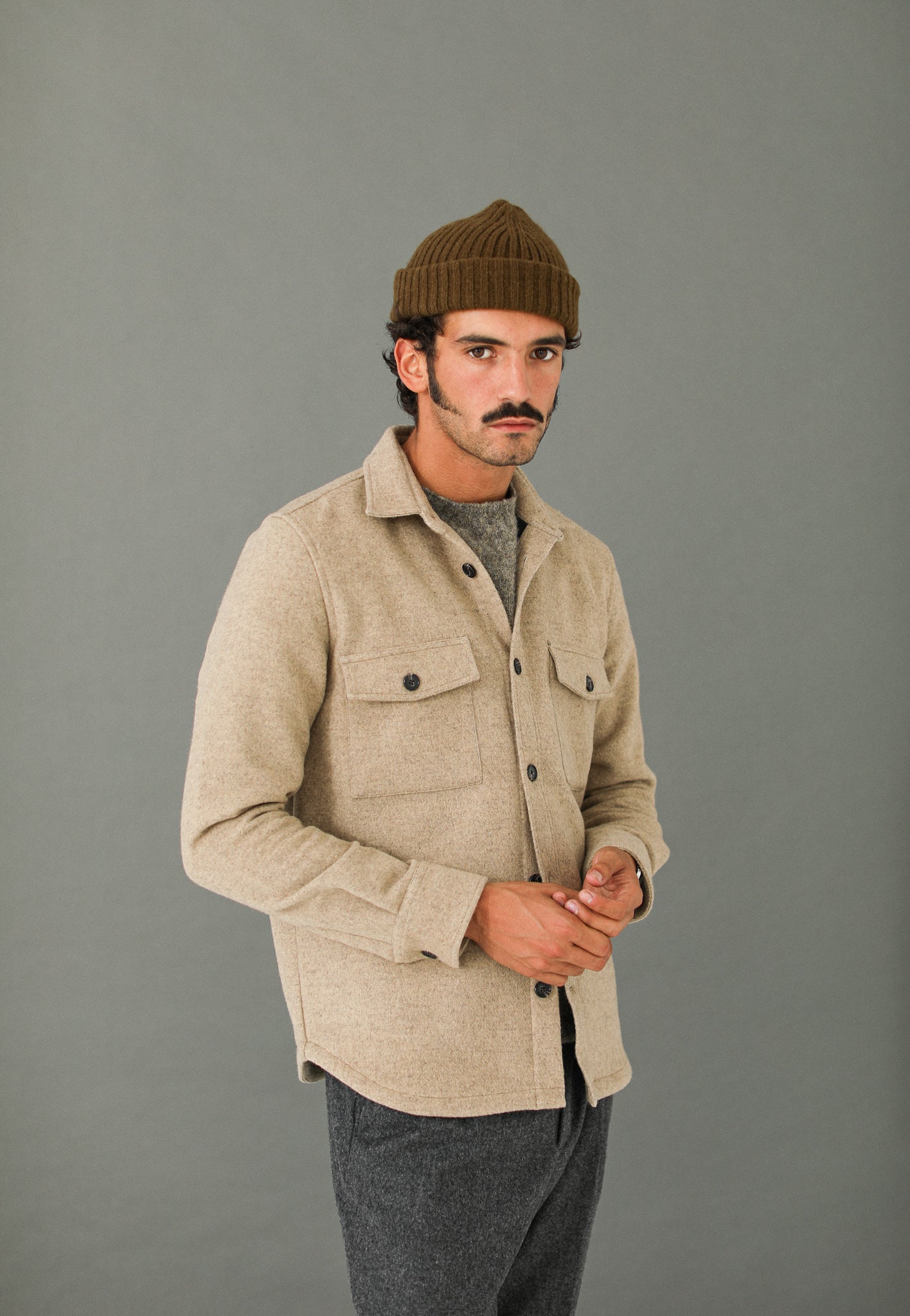 Surchemise Laine Mérinos Crème - New Fit